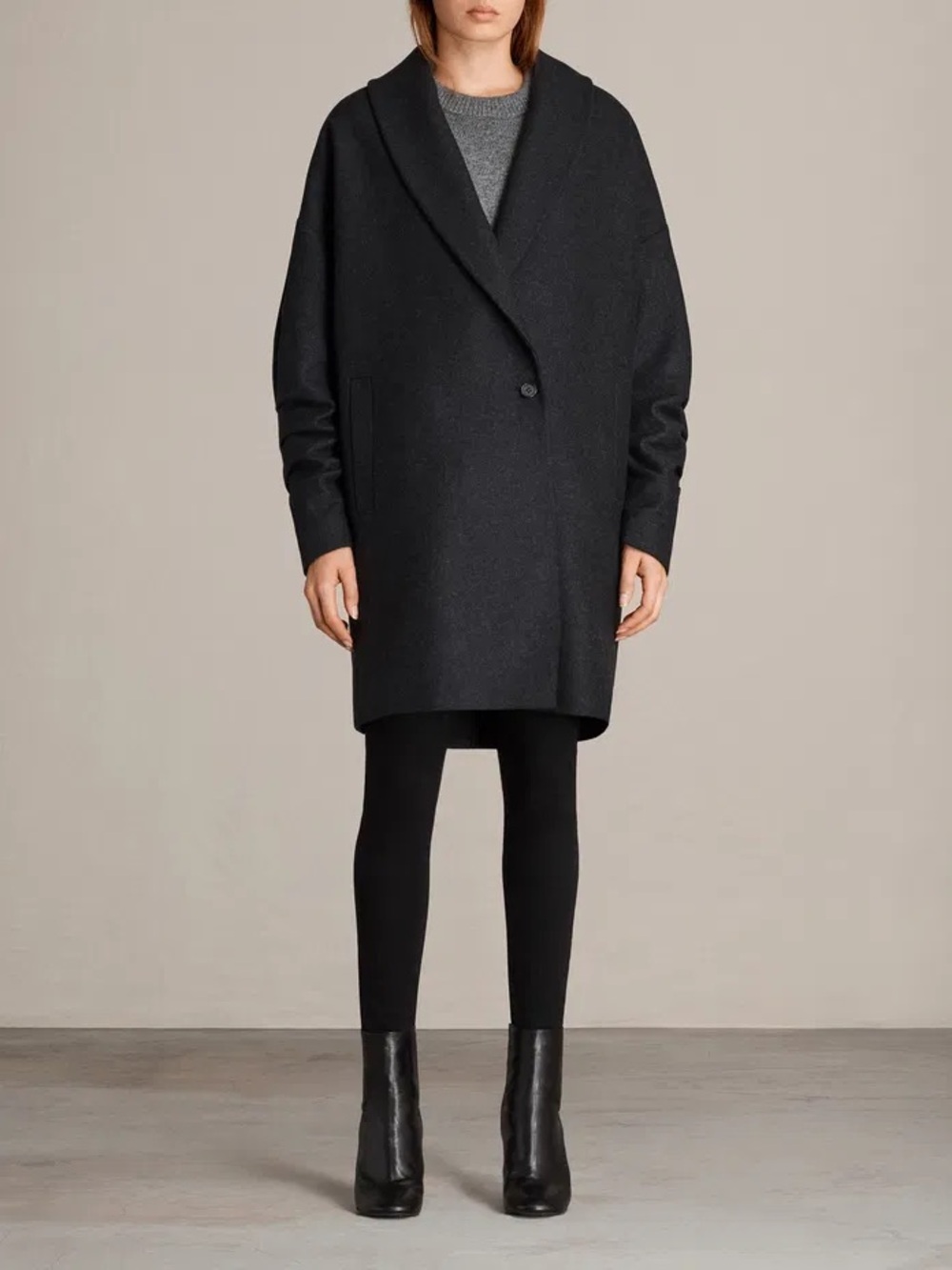 ALLSAINTS Kenzie Ruche Coat XS
Black
